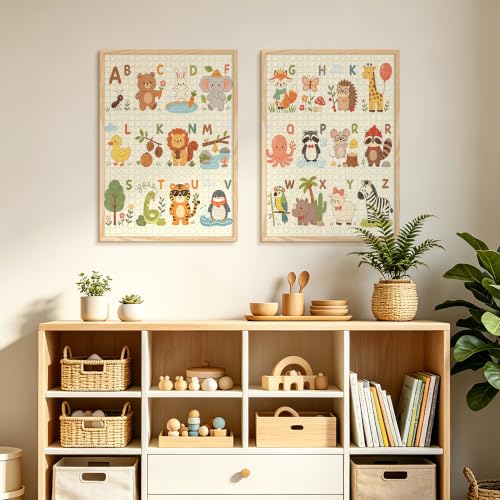 Image of upsimples 19.7x27.6 Puzzle Frame, Display 18x24in with Mat or 50x70cm Without, Wall Hanging 1000 Pieces Puzzles Frames, Natural Style, 1 Pack