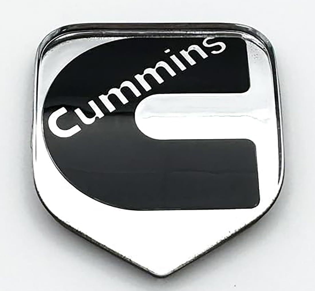 1Pc Compatible with 2nd Gen 94-02 Front Grille Head Cummin Emblem 3D Badge NamePlate (Chrome Black)