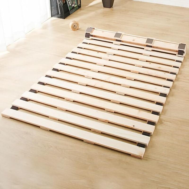 Japanese Style Solid Wood Bed Support Slats for Tatami Bedroom Furniture Single Double Queen King Bed Frame (135x190cm)