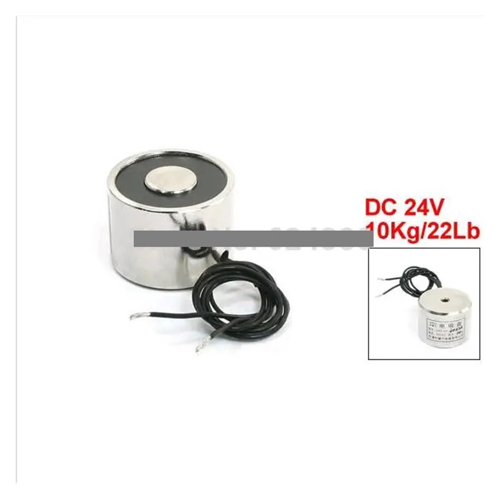 DC 24V Sucking Sucked Disc Solenoid Lift Holding Lifting Magnet Electromagnet 30mm x 22mm 30 * 22mm 1.2