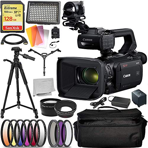 Canon XA50 UHD 4K30 Camcorder with Dual-Pixel Autofocus (3669C002) with Advanced Accessory Bundle