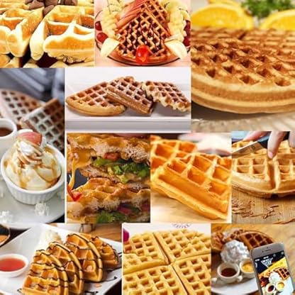 Belgisches Waffelautomat 2-Scheiben Waffeleisen Elektrische Waffelmaschine Kommerziell Für Fluffige Goldene Waffeln Doppelseitige Gleichmäßige Erwärmung Geeignet Für Restaurant Bäckereien Snackbar – Bild 3