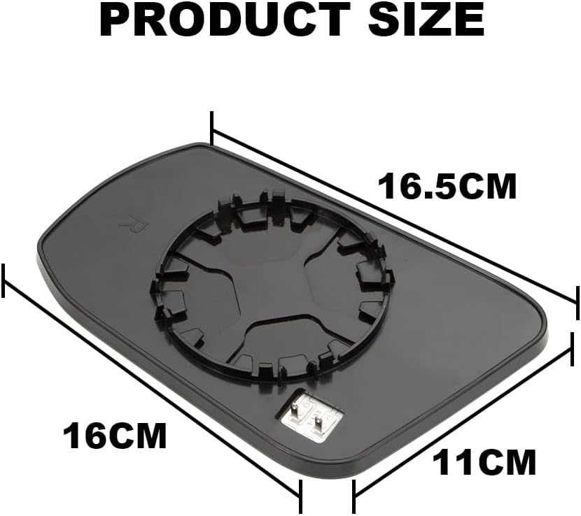 KASturbo Right Passenger Side Heated Mirror Glass with Backing Plate, Fits 2013-2018 Nissan Altima Sedan, Convex Side View Mirror Lens, Replaces 96365-3TH0A NI1323101