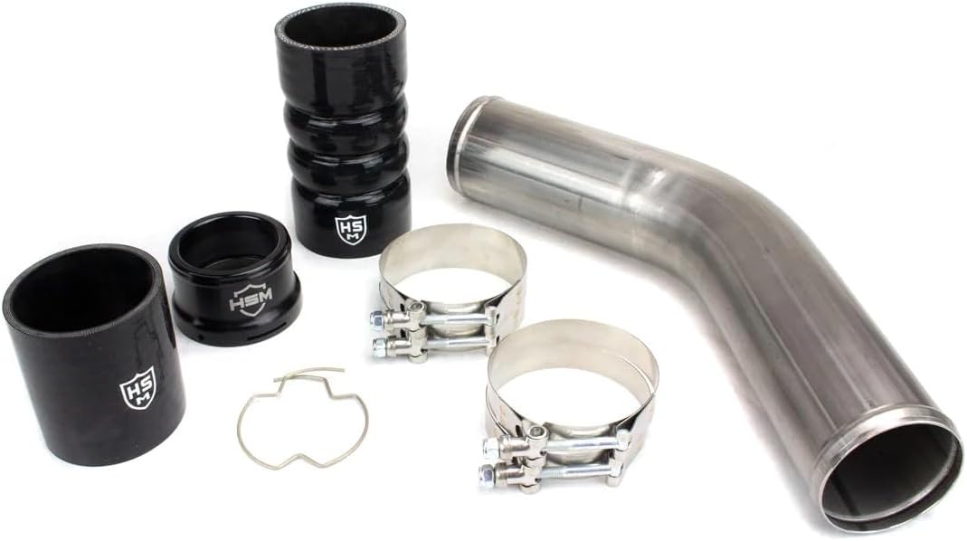 HSM HS Motorsports Ford 6.7L Hot Side Intercooler Pipe Kit 2011-2024 (Raw)