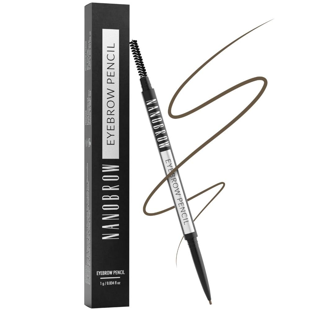 Nanobrow Eyebrow Pencil - Perfectly highlighted, filled-in and beautifully defined brows. Brow Pencil with brush (Light Brown)