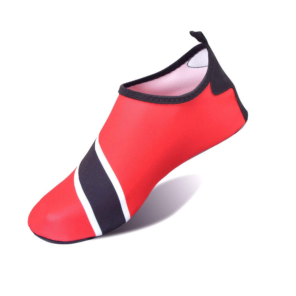 VOARYISAWater Shoes for Women and Men Quick-Dry Swim Beach Shoes for Outdoor Surfing Yoga Exercise Jamaica Flag Caribbean Reggae Rasta