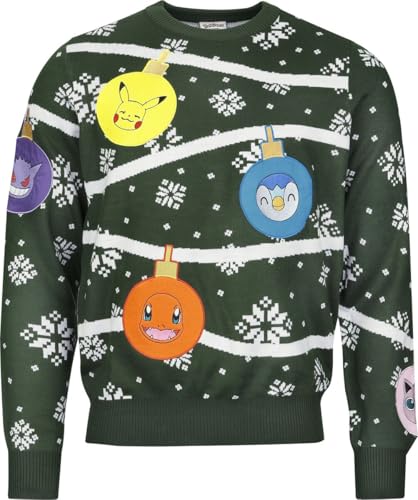 Image of Pokémon Starter Unisex Knitted Jumper Multicoloured Fan Merch, Gaming, Christmas, multi-coloured, L