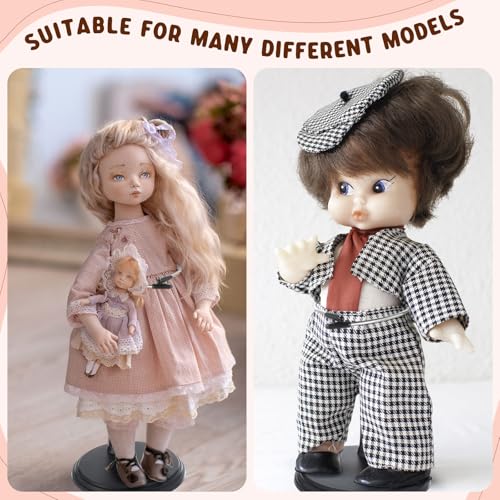 Image of Yaocom 12 Pcs Doll Stands for 8 to 14 Inches Adjustable Dolls Figure Stand Display with Expandable Waist Wire Action Doll Stands Display Rack for Home Shop Birthday Party Favor(Black)