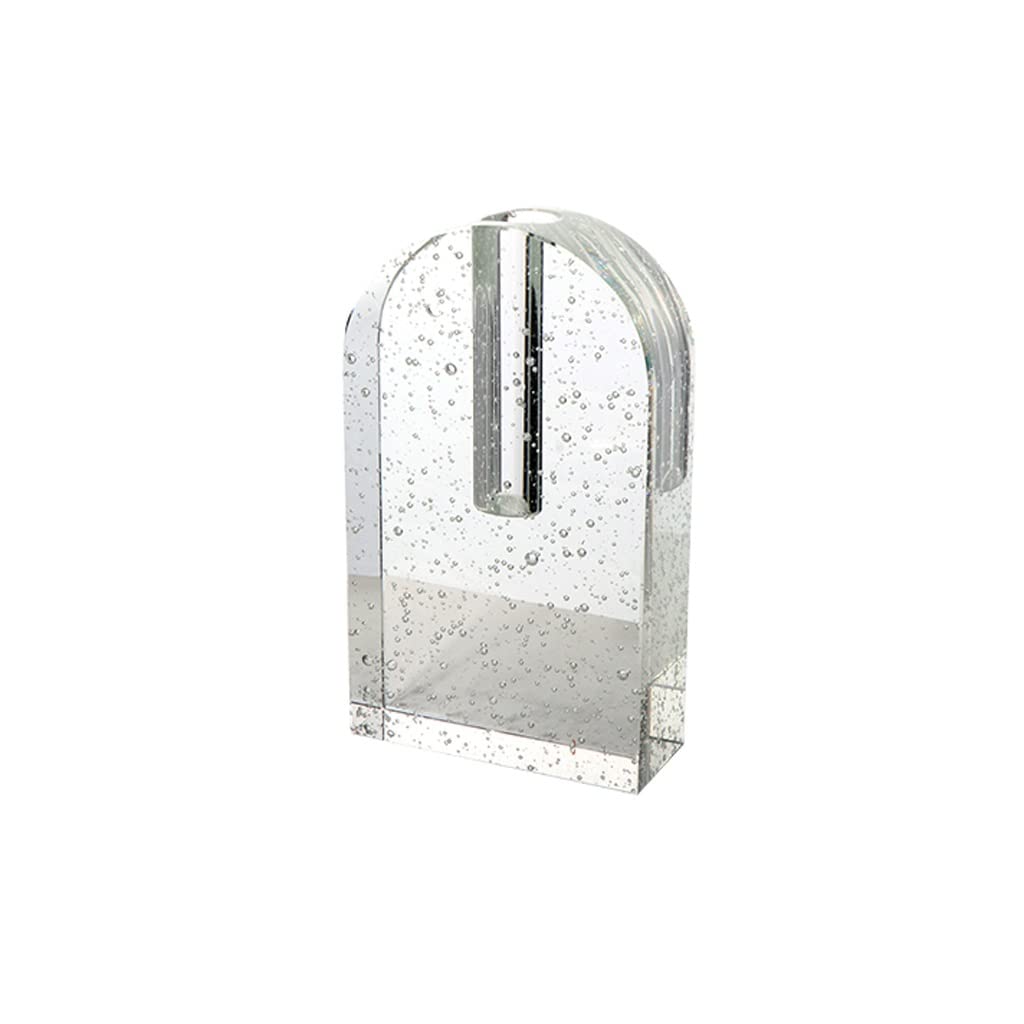 Vase transparent moderne en cristal pour arrangement de fleurs salon