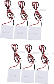 OSALADI 6 Pcs Semiconductor Cooler Refrigeration Chip Thermoelectric Cooling Device Semiconducting Peltier Airmatress Thermoelectric Cooler Module Cooling Plate Wire Electronic White