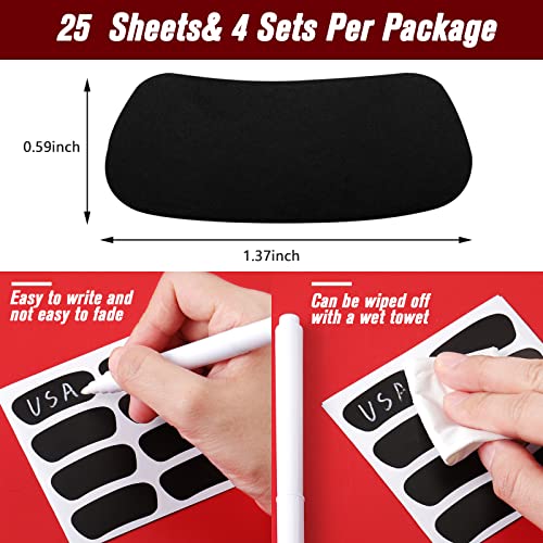 image for Marspark 100 Pairs Eye Black Baseball Stickers Black Under Eye Sports 