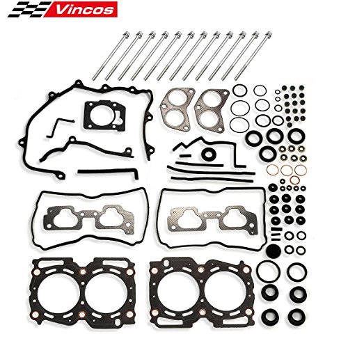 Vincos Head Gasket Bolts Set HS26170PT-1 Compatible with Forester and Impreza 1999-2003 2.5L Compatible with Legacy and Baja Outback 2000-2003 2.5L