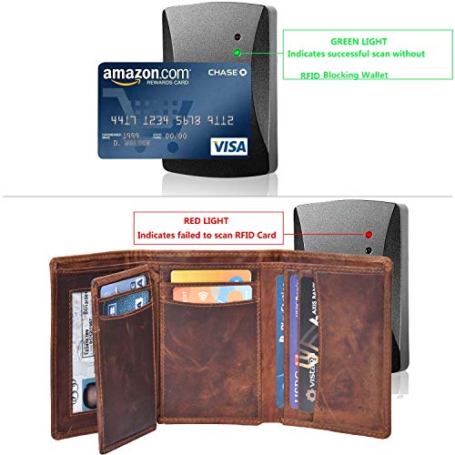 VALENCHI-RFID Genuine Leather Trifold Wallet