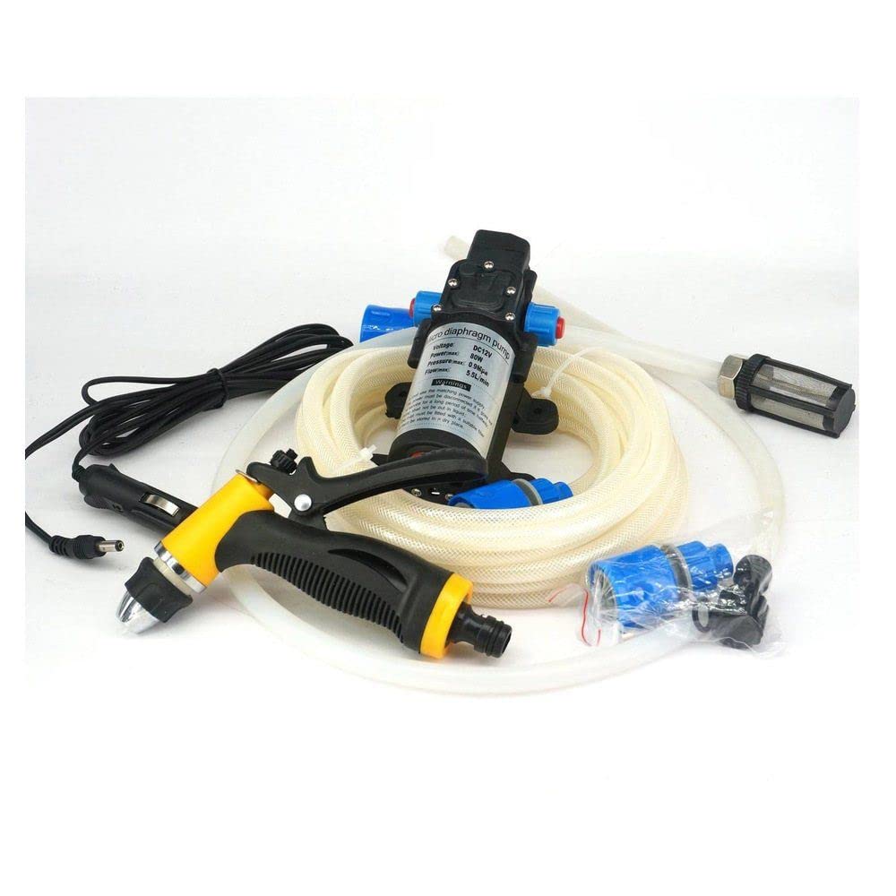 DC 12V 80W Portable Electric Car Cleaner Washing Tool Set 330L/H 129 PSI