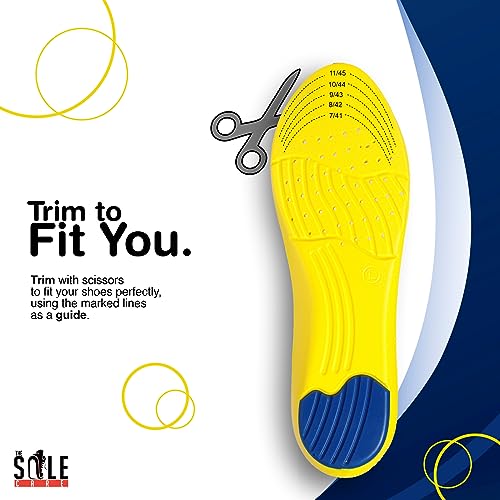 Image of The Sole Care Orthotic Arch Support Insoles - Shock-Absorbing, Sweat-Resistant Foot Insoles for Sports, Running & Walking (UK SIZE: 7-12)