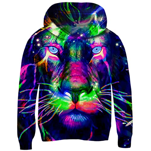 Goodstoworld Unisex 3D Lion Hoodies Kids Size 15 Youth Hooded Novelty Plus Size Clothes Teen Boys Girls Casual 16 Year Old Sweatshirt With Lining Gift Ideas For Teen Xxl #TOP2