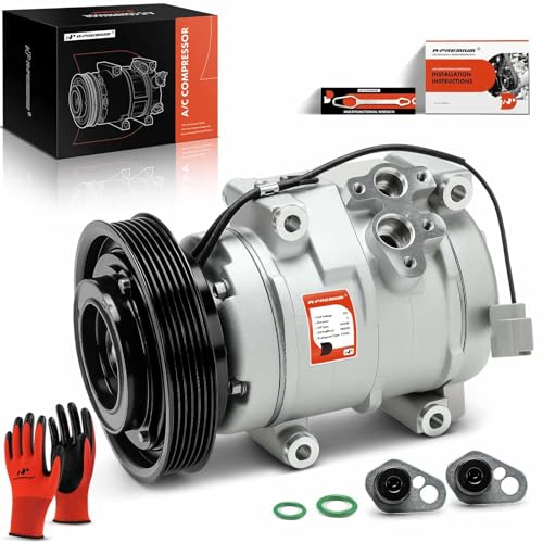 A-Premium A/C Compressor with Clutch Compatible with Honda Accord 2003-2007 3.0L, Pilot 2005-2008 3.5L, Odyssey 2005-2007 3.5L, Ridgeline 2006-2008 3.5L & Acura MDX 2003-2006 3.5L, TL 2004-2008