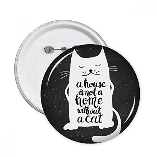 Badge button chat noir et blanc, le cadeau idéal de taille médium pour les passionnés