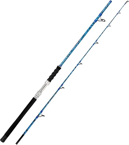 Miniatura 6 de Fiblink Caña de pescar convencional de barco de 2 piezas Caña de pescar portátil Spinning/Casting Rod Carbon Fishing Pole