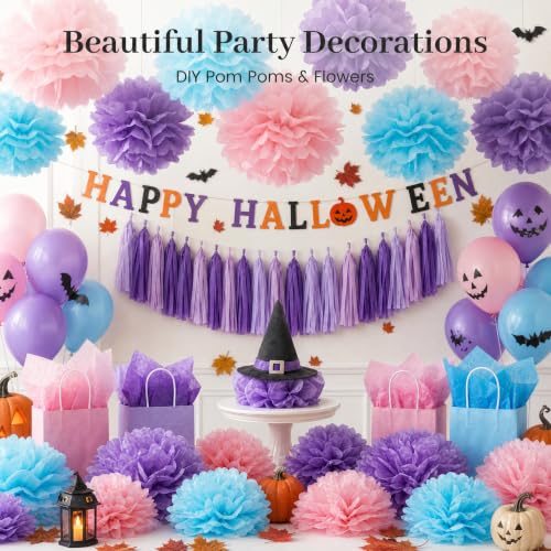 Image of Koogel 330 Sheets Purple Tissue Paper, 14 x 10 Inch