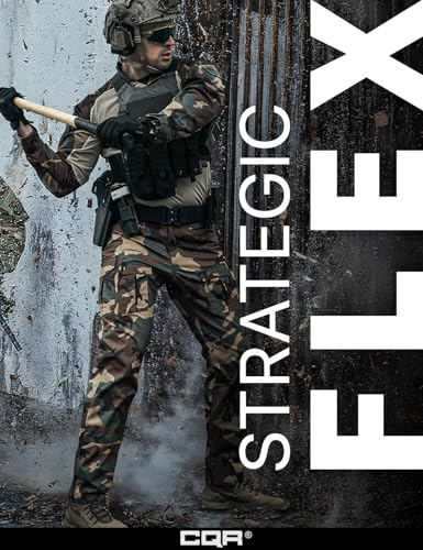 Image of CQR Men's Flex Ripstop Tactical Pants, Water Resistant Stretch Cargo Pants, Lightweight EDC Hiking Work Pants