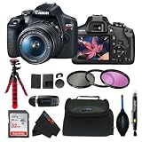 Canon EOS Rebel T7 DSLR Camera with 18-55mm Lens (Black) (Renewed) (Camera w/Basic Bundle)