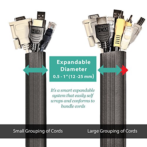 Ut Wire Utw-Fcw12-Bk 12-Feet Flexi Cable Wrap, Black #TOP1