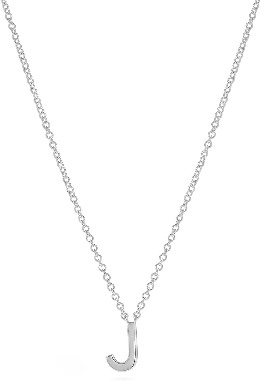 Cute Necklaces for Women, Dainty Silver Initial Necklaces Simple Silver Choker Aesthetic Tiny Letter Pendant Cute Necklace for Women