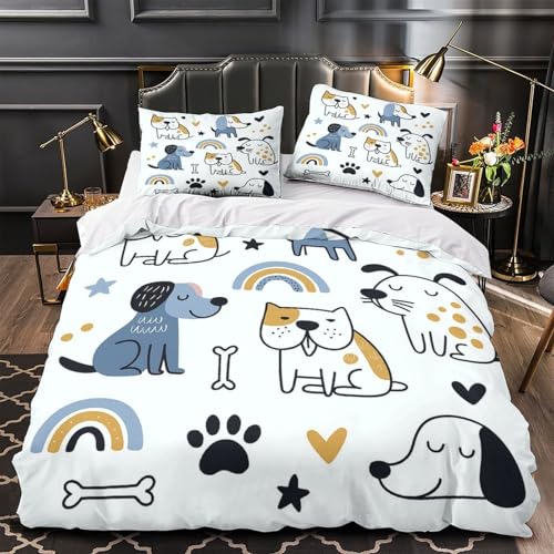 Housse de couette chien 260x220 résistante aux lavages et tissu léger - 4