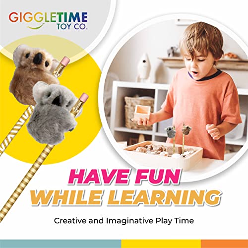 Giggle Time Koala Pencil Buddy (36) Pieces - Koala Stuffed Animal Pencil Toppers, Pencil Clip On, Koala Bear Prizes For Students, Kids’ Party Favor, Piñata Stuffer - 2 Inches #TOP6