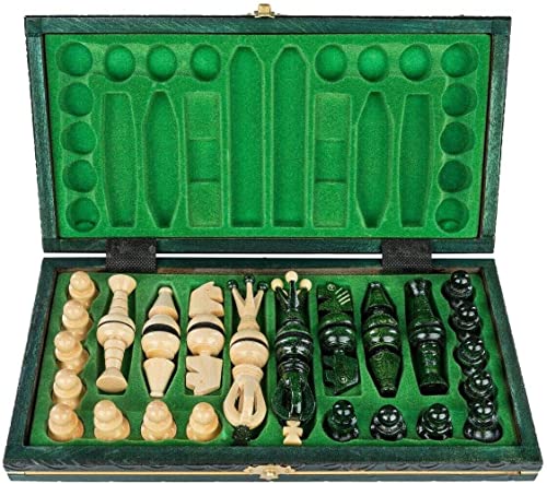 Juego de Ajedrez Muba Tablero y Piezas de Madera Plegable miniatura 2