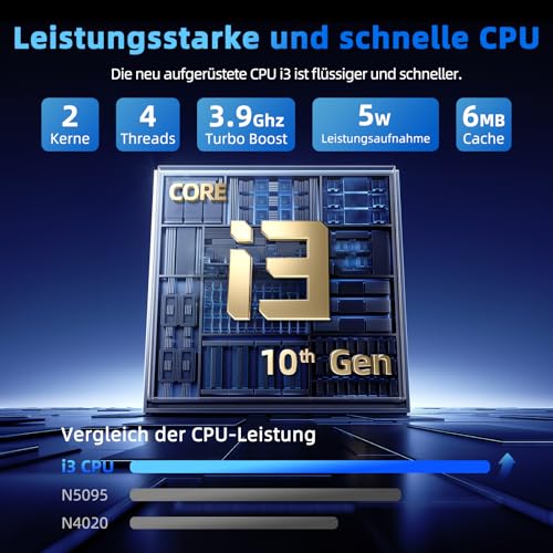 Liuord Laptop 18,5 Zoll 16GB RAM 256GB SSD, AI Unterstützung Notebook Core i3 (bis zu 3,9 GHz), 8000mAh Akku, Win 11, WiFi 6… – Ansicht 5