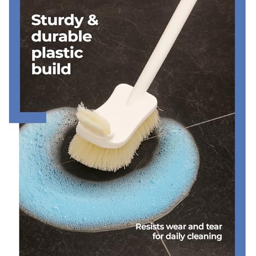 Image of Lifelong Toilet Cleaning Brush with Long Handle & Strong Bristles | Durable Bathroom Cleaning Brush for Toilet Bowl, Tiles & Floor | Ergonomic Grip, Compact Design & Easy Storage for Hygienic Cleaning