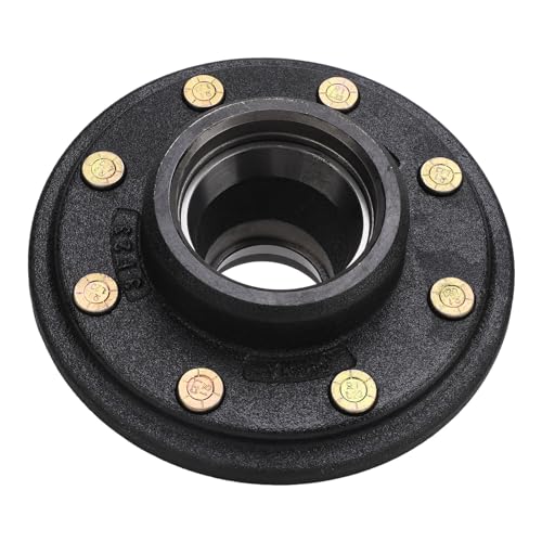 Acouto Heavy Duty Trailer Axle Kit with 8 On 6.5 Idler Hub and 2in Spindle for 7000lbs and Boat Trailers