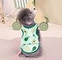 Pet Dog Avocado Print Tank Top, Sleeveless Summer Vest, Mint Green and White, Small Dog Apparel(size M)