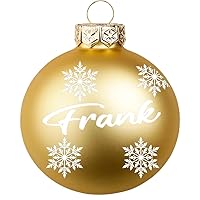 Personalisiert Weihnachtskugel Mit Name - 8cm Glas Christbaumkugel Matt & Glänzend