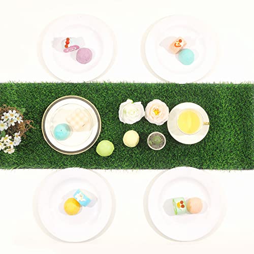 U'artlines Artificial Grass Table Runner Mat 12 X 36 Inch Green Artificial Tabletop Decor Fake Turf For Wedding, Birthday Party, Banquet, Patio, Baby Shower, Diy Decor (12"×36",1Pc) #TOP29