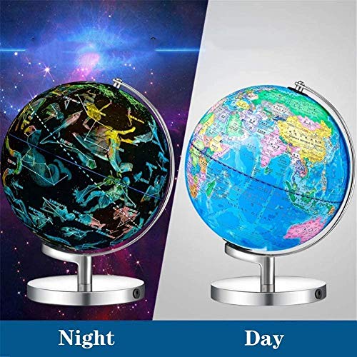 Globo Mundial Iluminado para Crianças 3 em 1 Globo Mundial Dispiay Luz Noturna Globo Terrestre com S