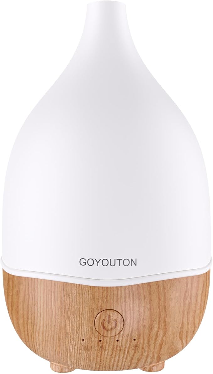 Difusor de Aromas Eléctrico 200ml, GOYOUTON, Blanco/Luz LED miniatura 8