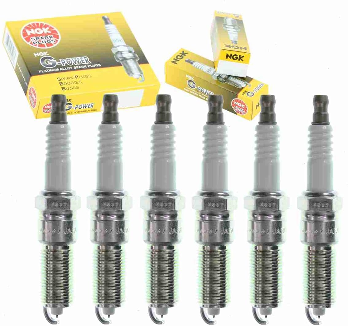 6 pc NGK G-Power Spark Plugs compatible with Dodge Stratus 2.7L V6 2001-2006