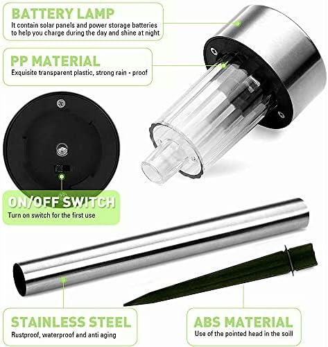 Garden Solar Lights for Outdoor, 12 Pack with Upgraded Solar Panel, Stake Lights for Walkway, Patio, Yard, Lawn, Driveway, IP65 Waterproof…
