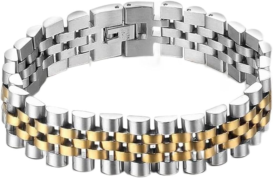 Presidential Jubilee Style Link Bracelet Stainless Steel For Men 8 Inch 15MM