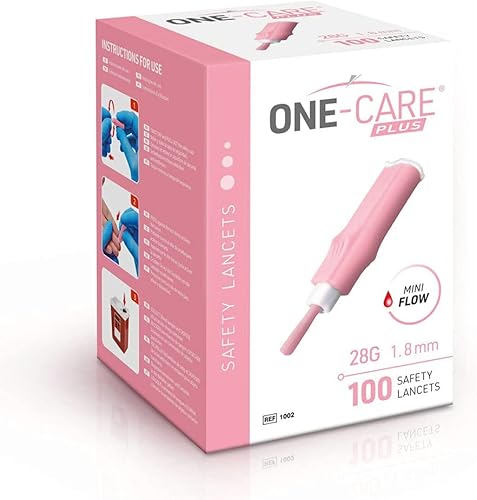 Miniatura 5 de MediVena ONE-CARE Plus Lancetas de seguridad, activadas por contacto, 28G x 0.071 in, 2000 / estuche