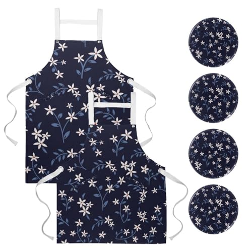 Tablier de serveuse avec 4 broches incluses pour le service en restaurant