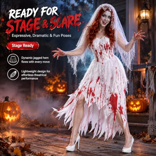 Horror Braut Halloween Sexy Gruselig Blutig Halloween Kostüme – Bild 2