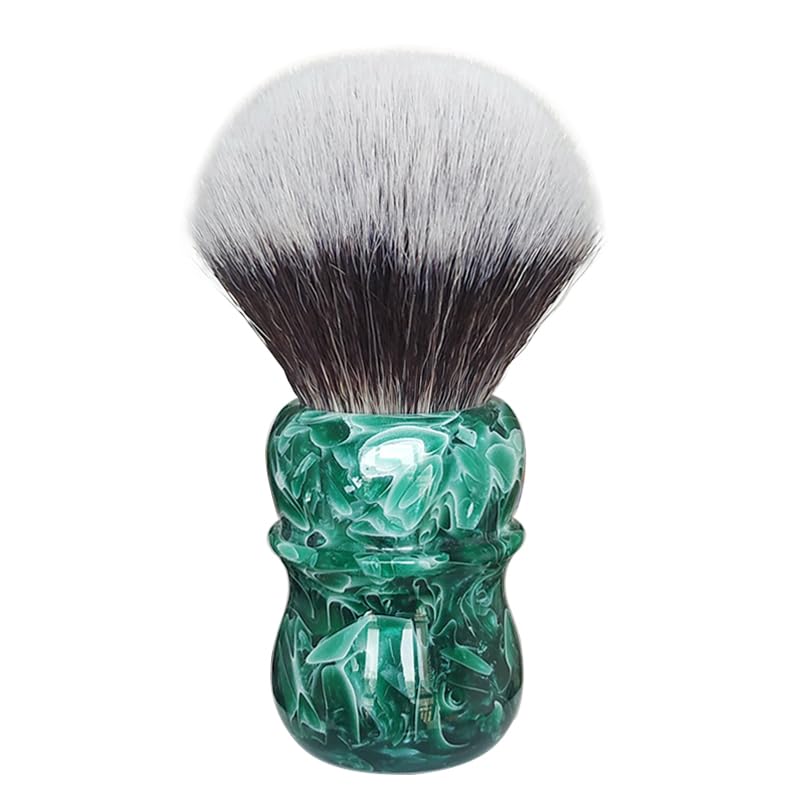 30mm Shaving Brush for Men Wet Shave Using Shaving Cream & Soap, Jade resin Handle Hair Salon Shave Brush for Father's Day Gifts for Him Dad Boyfriend