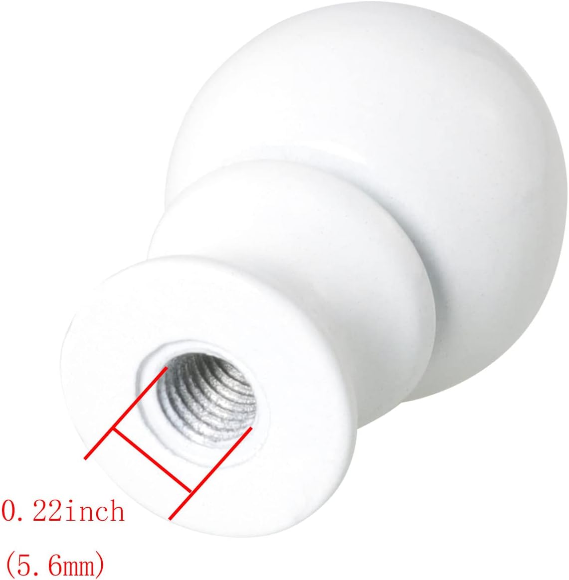 1-1/2 Inch Lamp Finial Oil Rubbed White Steel Ball Knob Shade Cap for Harp Holder - 2pcs Decoration