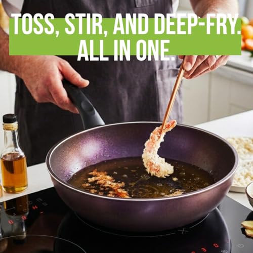 Image of TeChef - Art Pan 12 inch Wok /Stir-Fry Pan, Coated 5 Times with Teflon Select Non-Stick Coating (PFOA Free) - 12 in (30cm)