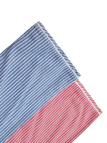 LA CERA Women's 100% Cotton Seersucker Zip Front Robe, Long Sleeve Housecoat with Pinstripe Floral Embroidery and Pockets4