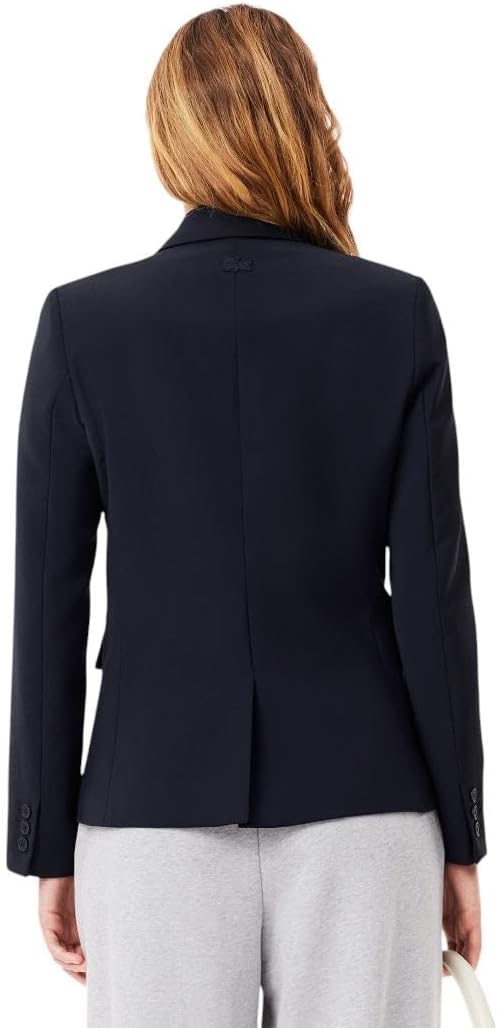 Lacoste Women's Embroidered Logo Wool Blend Blazer